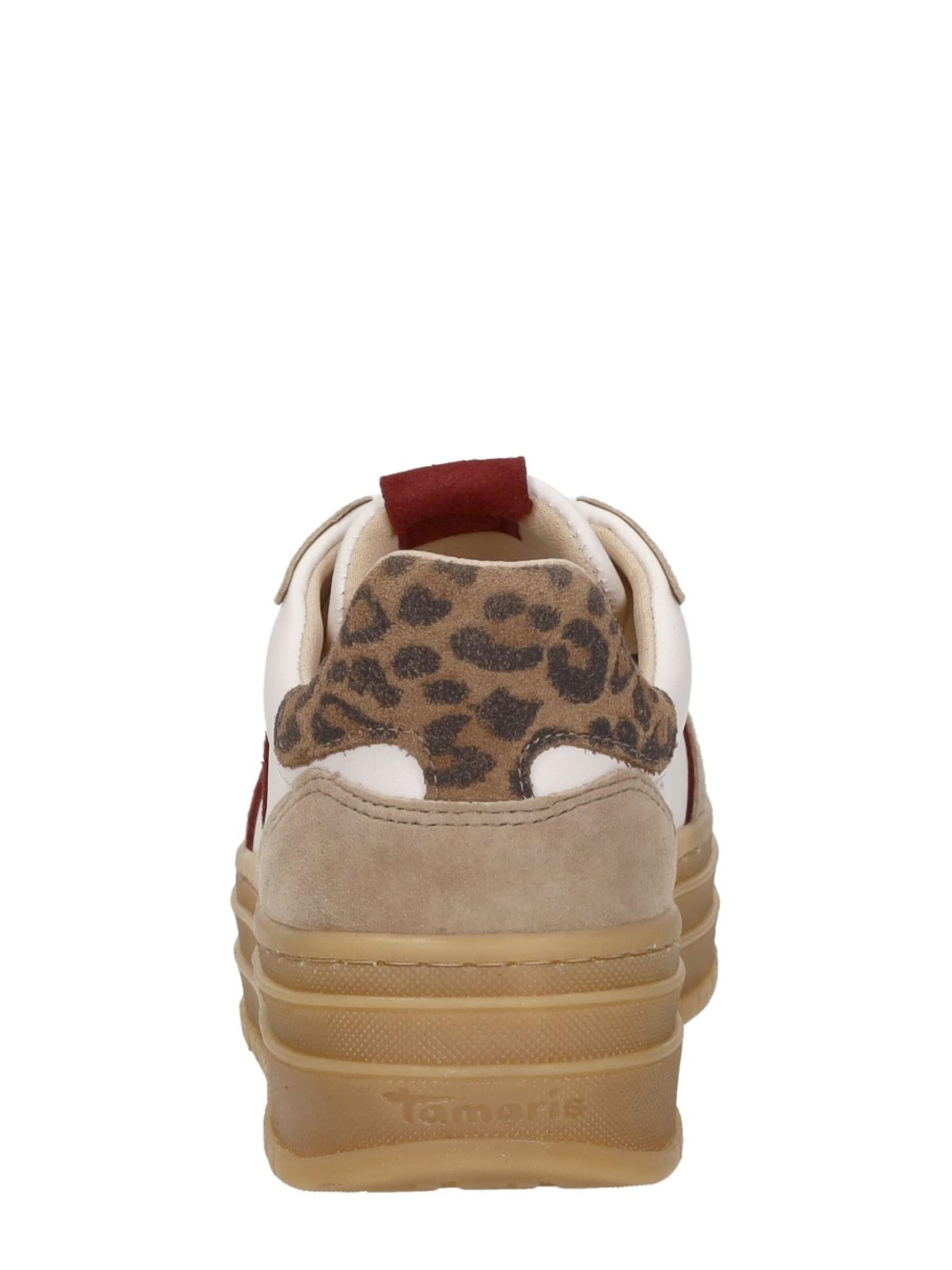 Tamaris Platform trainers 'Sneakers Laag' in Beige