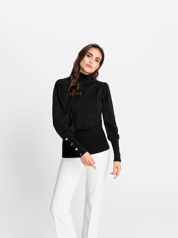 Pull-over heine en noir : devant