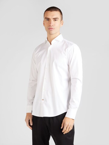 BOSS - Ajuste regular Camisa 'H-Joe' en blanco: frente