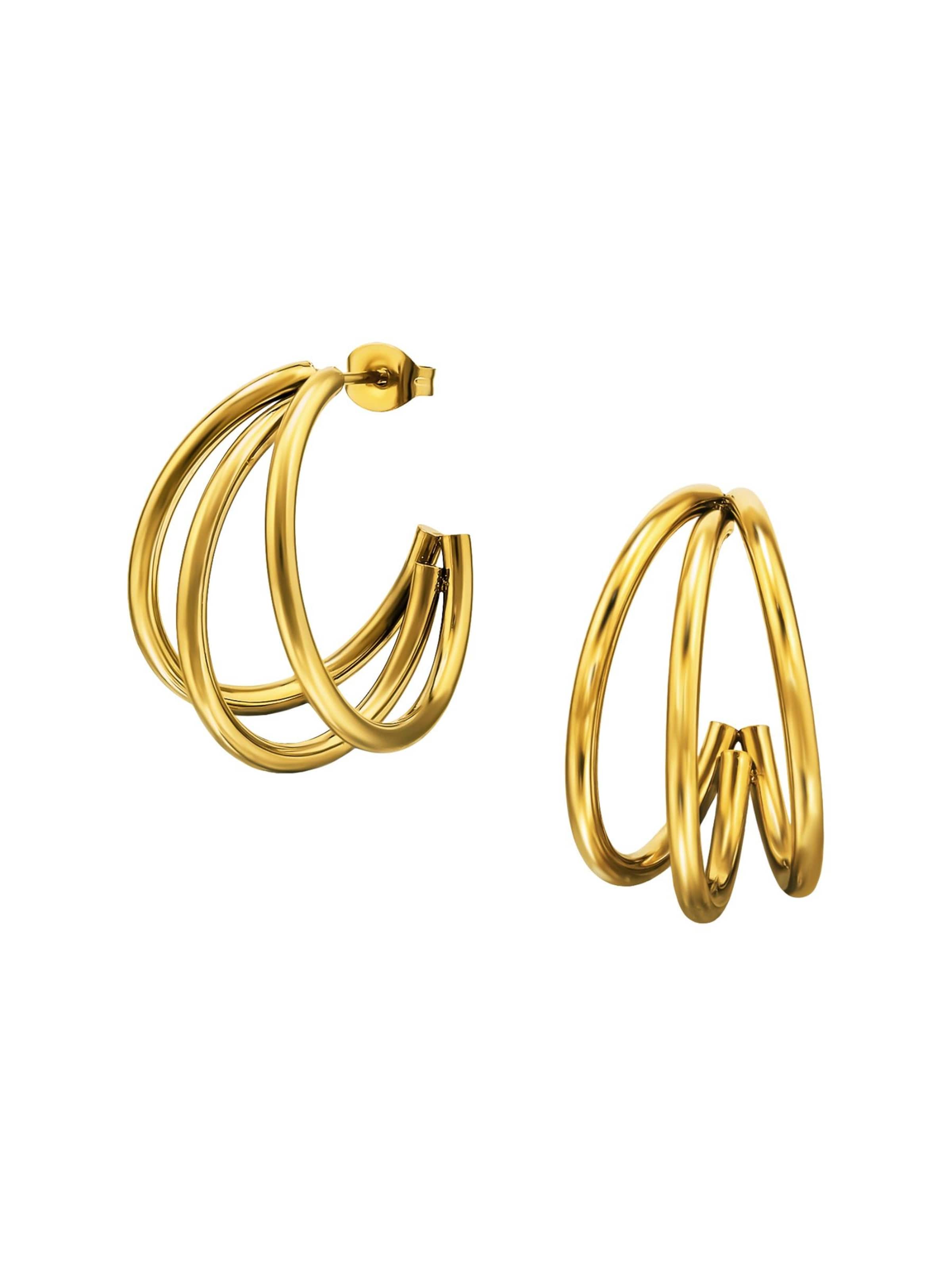 Maxte Earrings in Gold: front