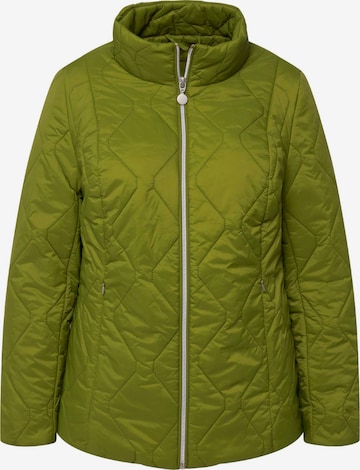 Ulla Popken Between-Season Jacket in Green: front