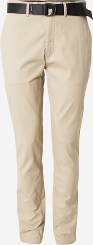 Calvin Klein Slim fit Chino Pants in Grey: front