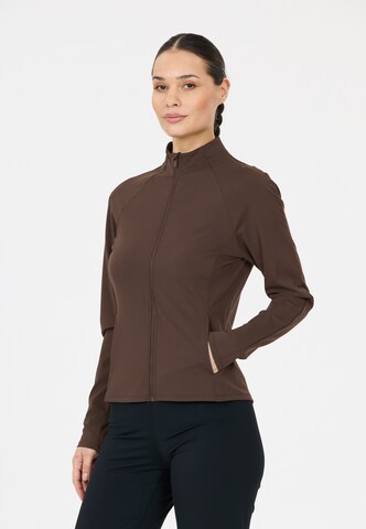 Athlecia Sportjacke 'Emarri' in Braun: Vorderseite