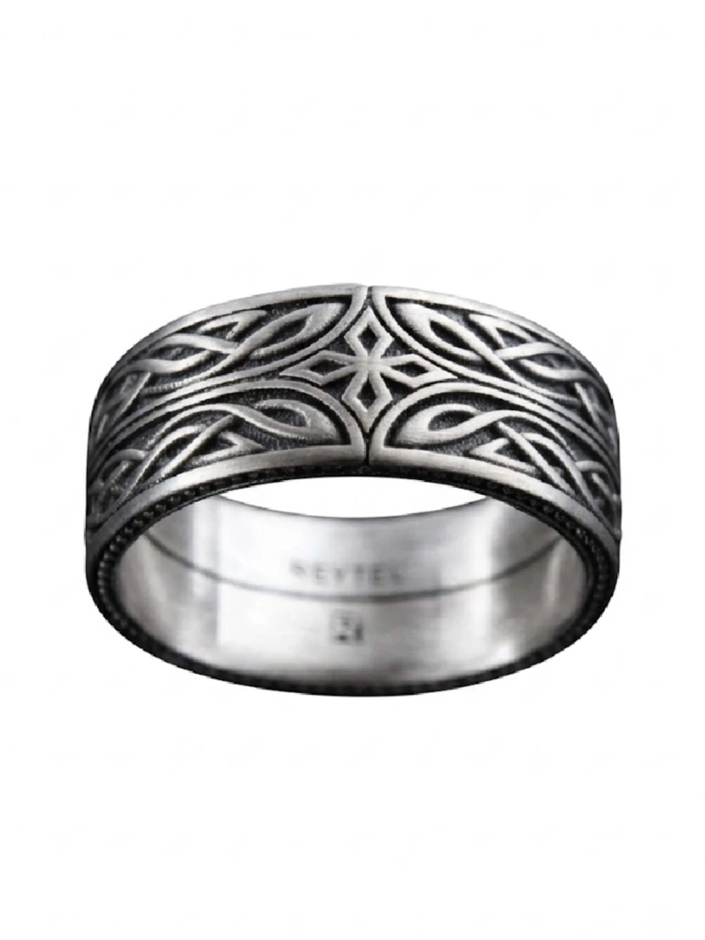 REYTEL - Anillo 'Elven Star' en plata: frente