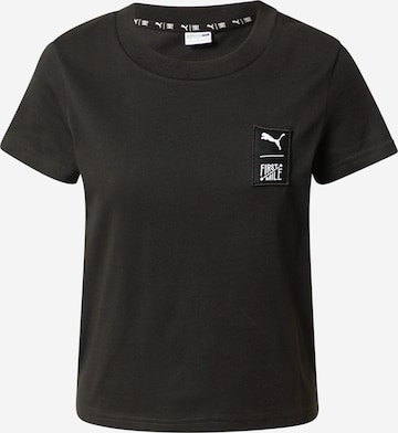 PUMA قميص 'First Mile' بلون أسود: الأمام