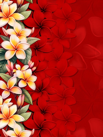Hawaiihemdshop.de - Regular Fit Camisa 'Hawaiihemd Red Elegance' em vermelho