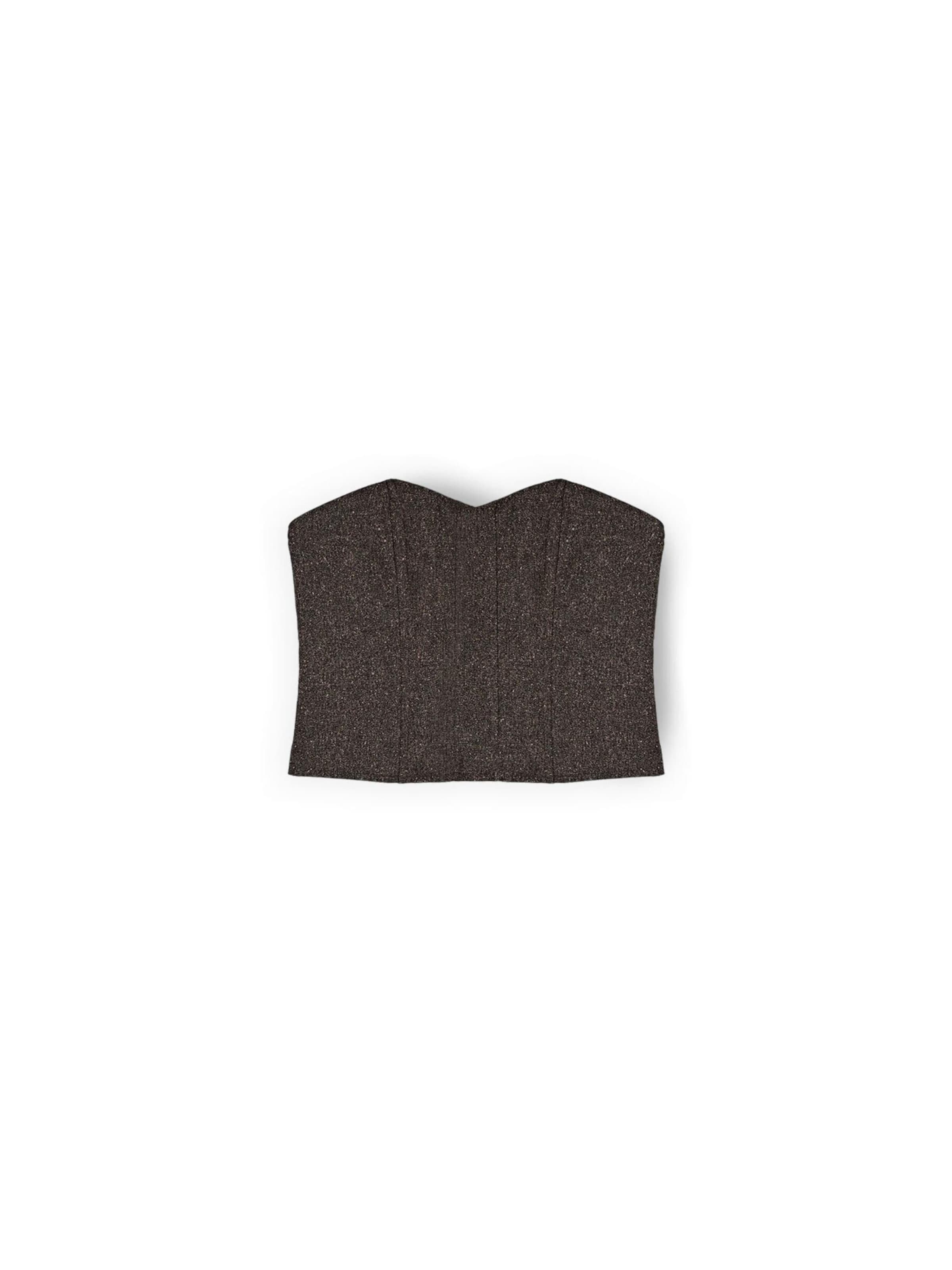 MOTIVI Top in Brown: front