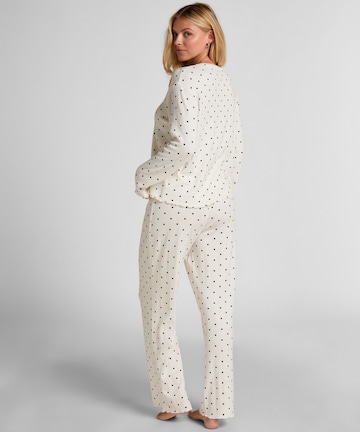 Hunkemöller Pyjamabroek in Wit