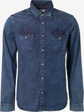 No Excess Regular fit Button Up Shirt in Blue: front