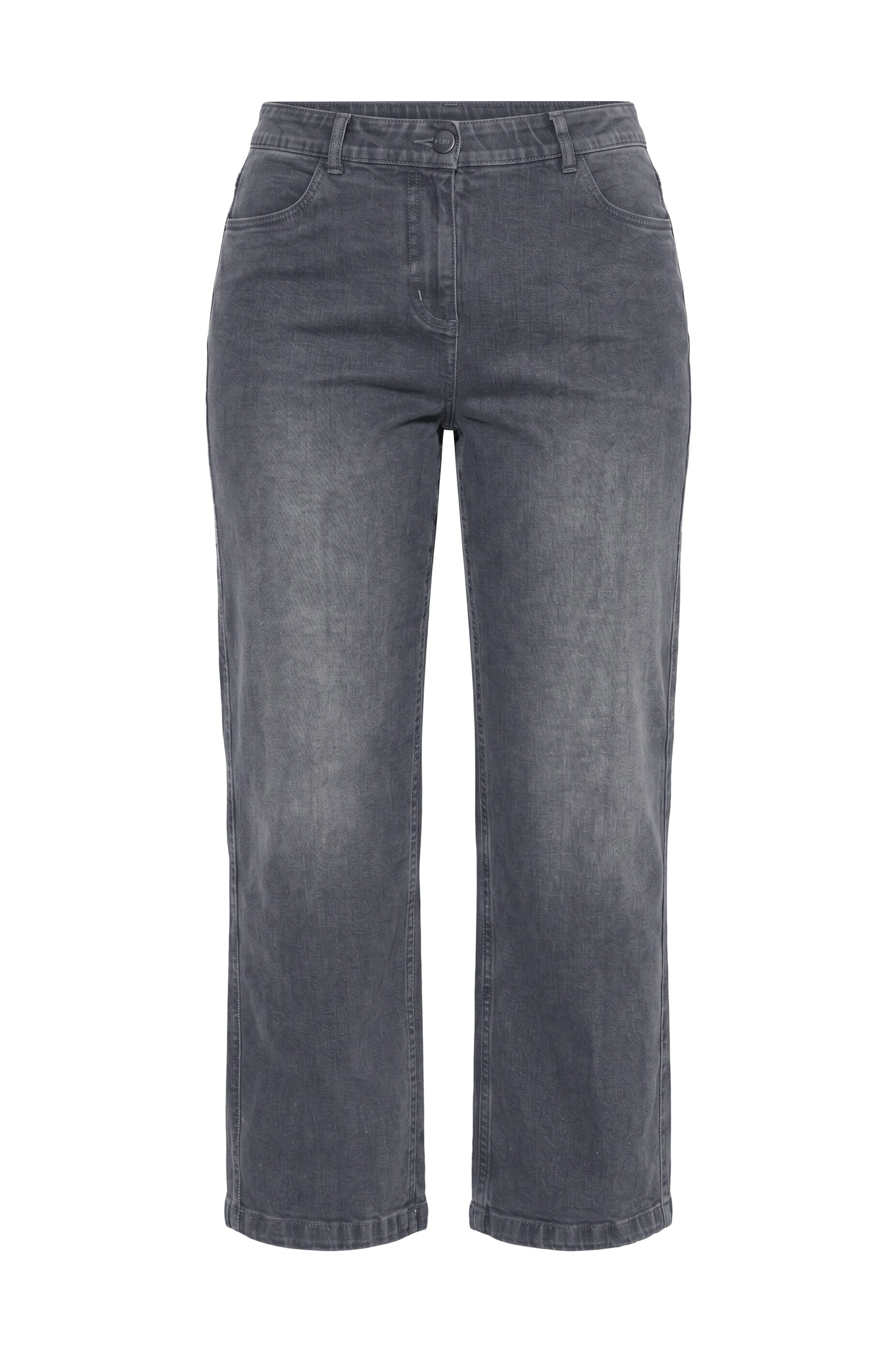 Ulla Popken Regular Jeans in Grey: front