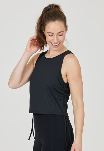 ENDURANCE Sporttop 'Irisliene' in Schwarz: Vorderseite