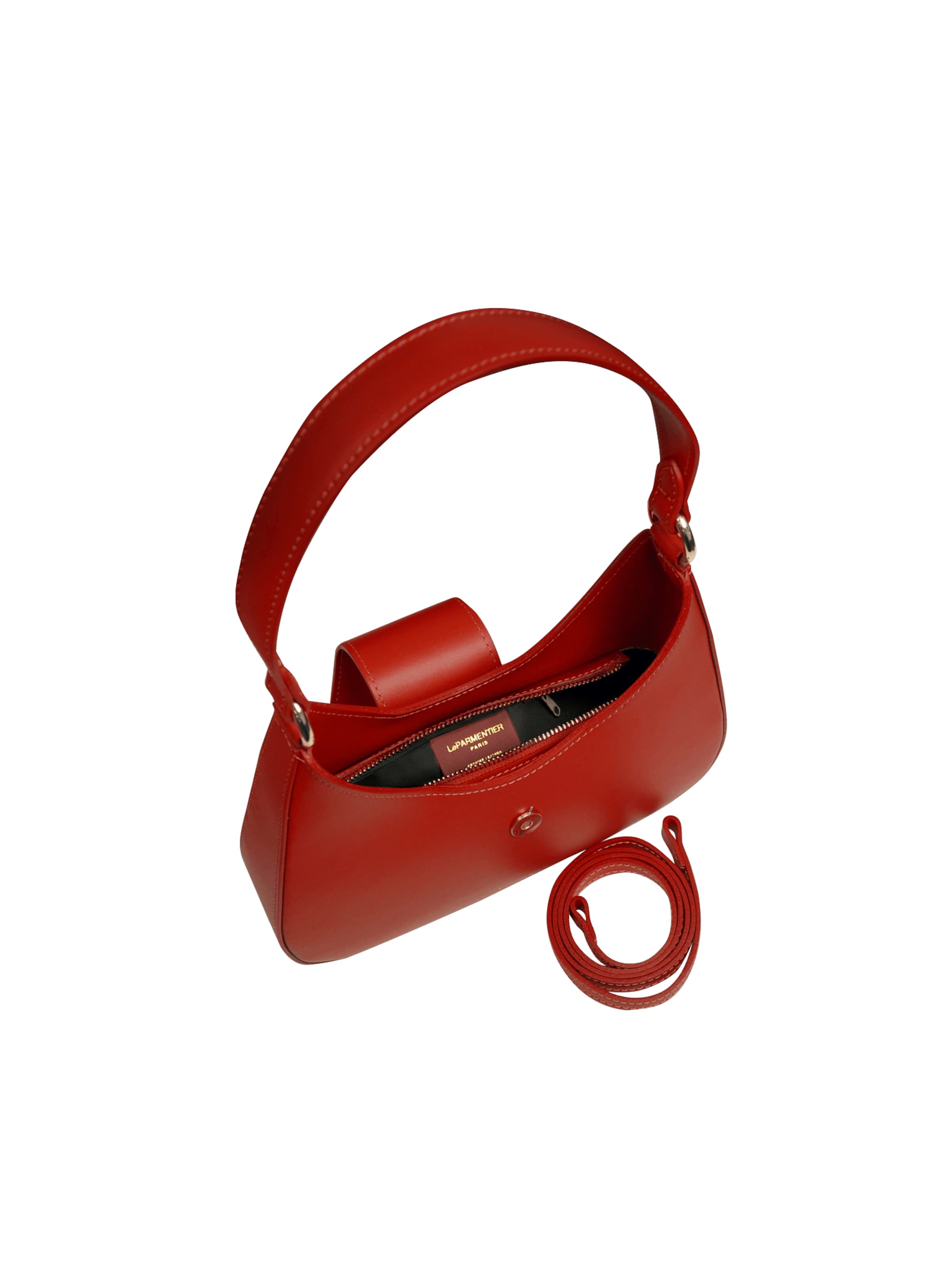 LeParmentier - Bolso de hombro 'Obolo' en rojo