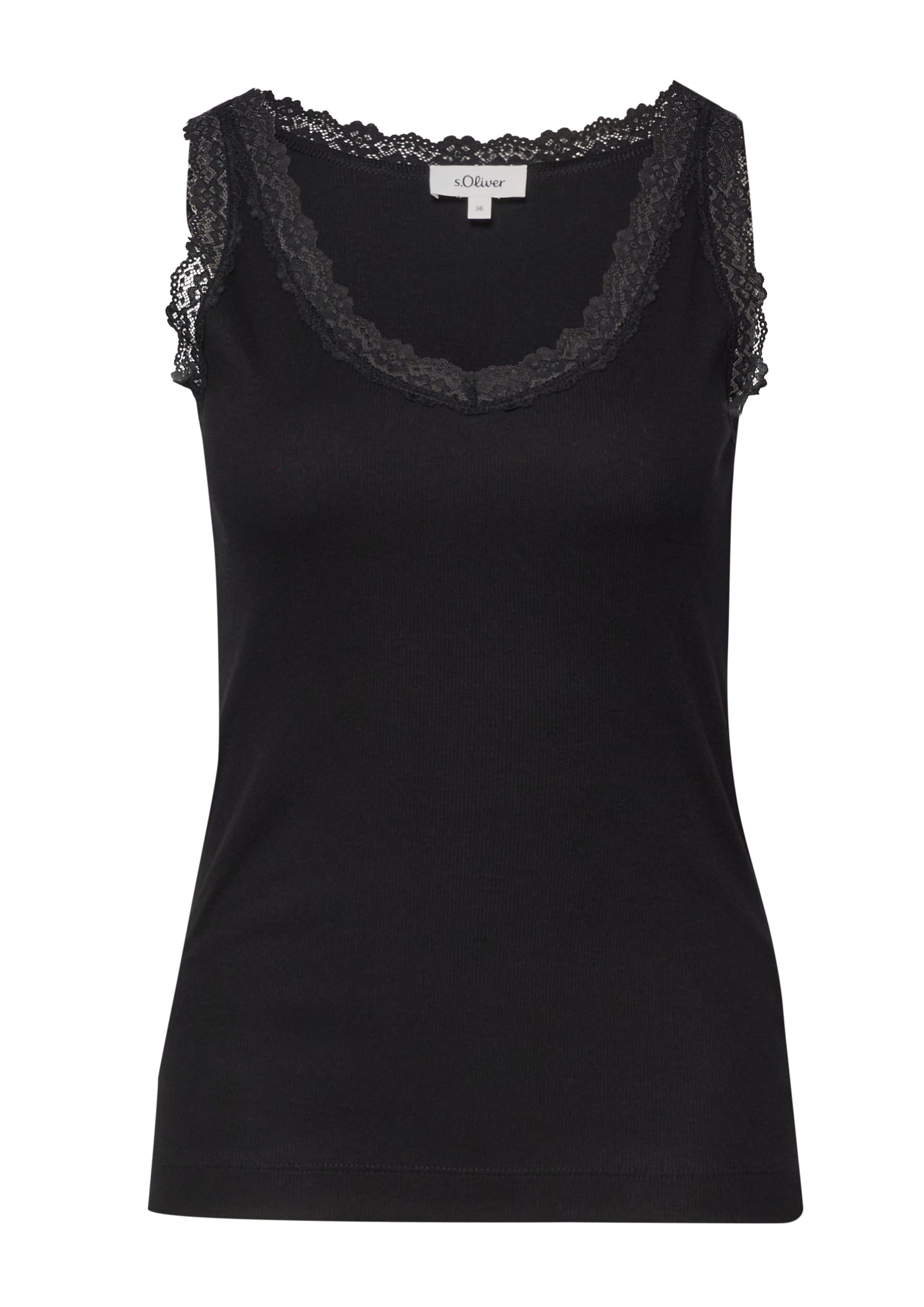 s.Oliver T-Shirt in Schwarz: Vorderseite