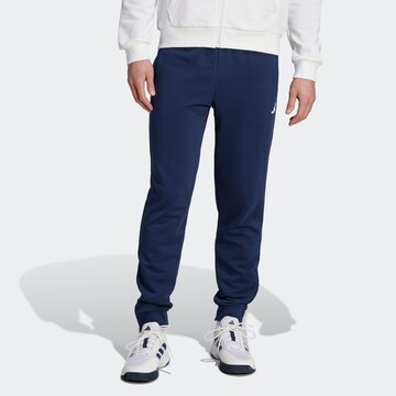 ADIDAS PERFORMANCE Tapered Workout Pants 'Club Teamwear Graphic ' in Blue