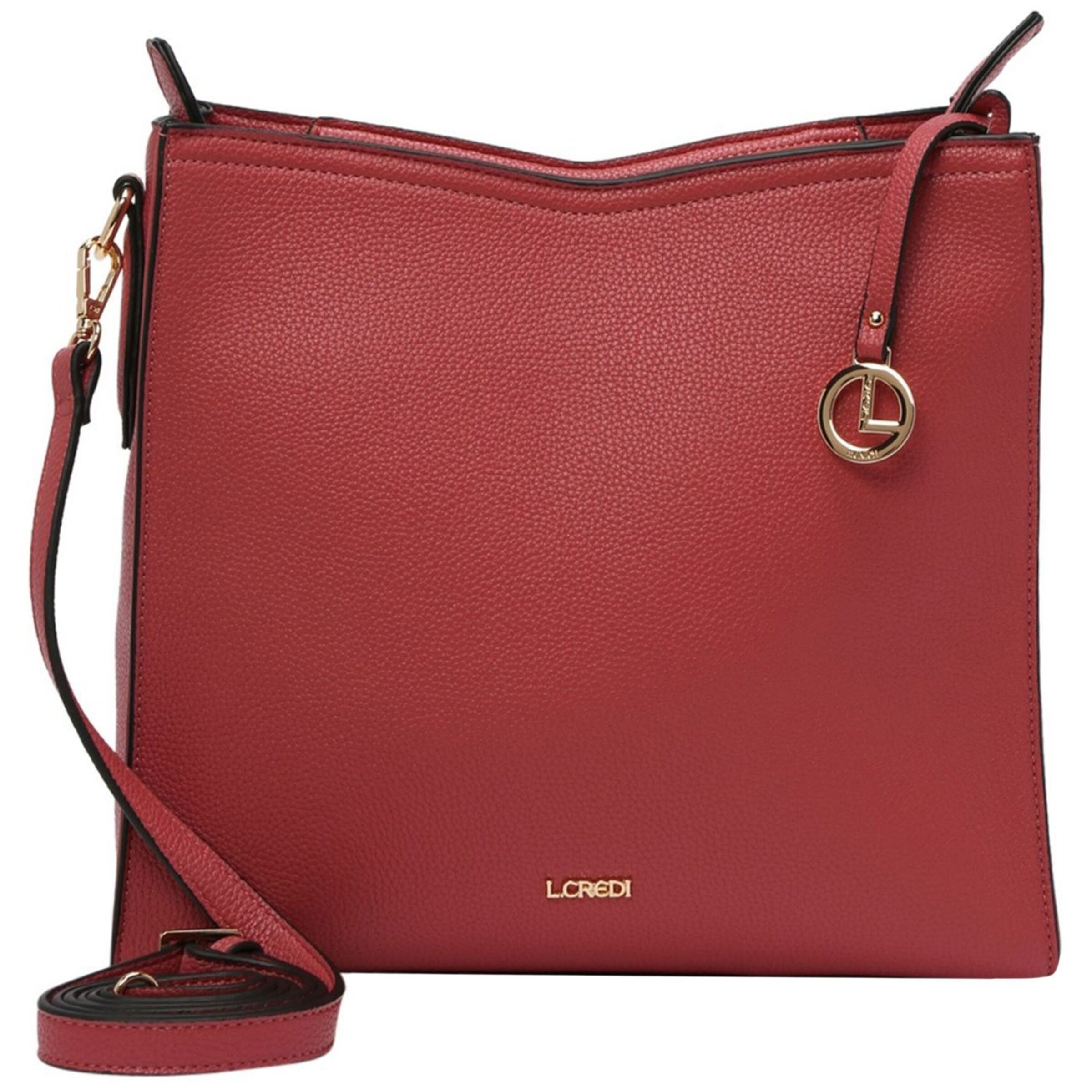 Sac à bandoulière 'Liora ' L.CREDI en rouge : devant