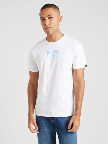 Maglietta di ALPHA INDUSTRIES in bianco: frontale