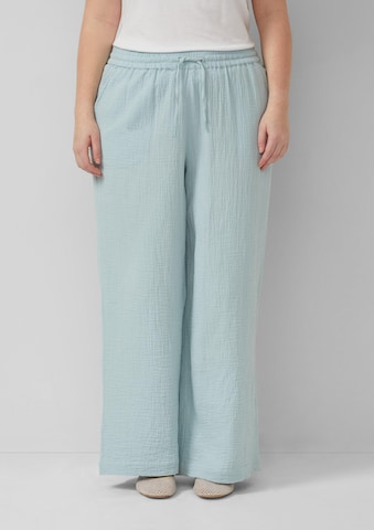 QS Wide leg Broek in Blauw