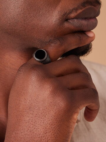 Lucardi Ring 'Urbane Geschichte' in Silver