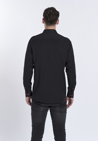 DENIM CULTURE - Ajuste regular Camisa 'GIANFRANCO' en negro