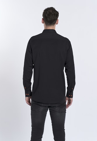 DENIM CULTURE Regular fit Button Up Shirt 'GIANFRANCO' in Black