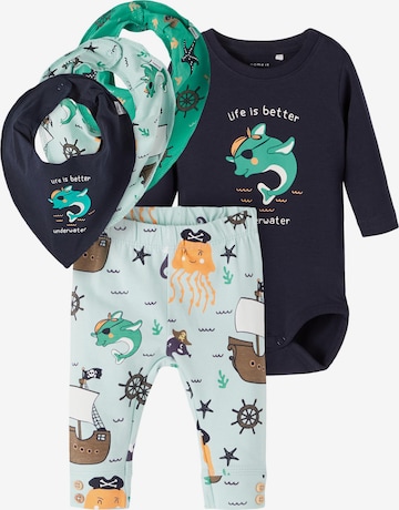 Ensemble de linge 'Ocean' NAME IT en bleu : devant