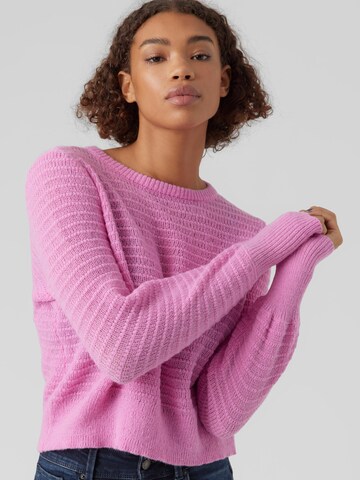 VERO MODA Sweter 'Plenty' w kolorze różowy
