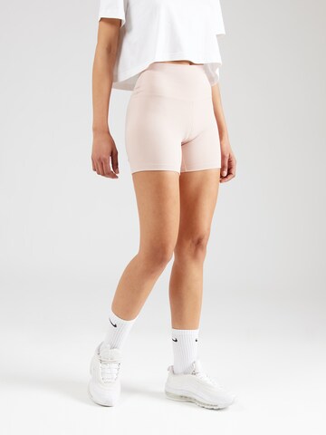 NIKE Skinny Sportbroek 'ONE' in Beige: voorkant