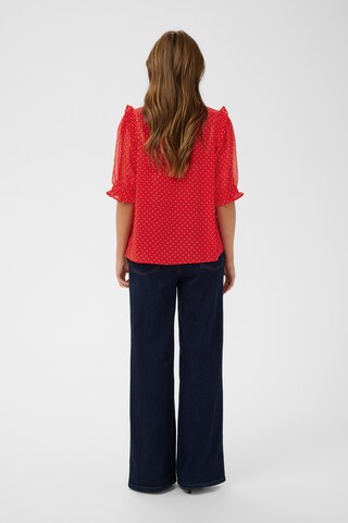 SAINT TROPEZ - Blusa 'Sabatina' em vermelho