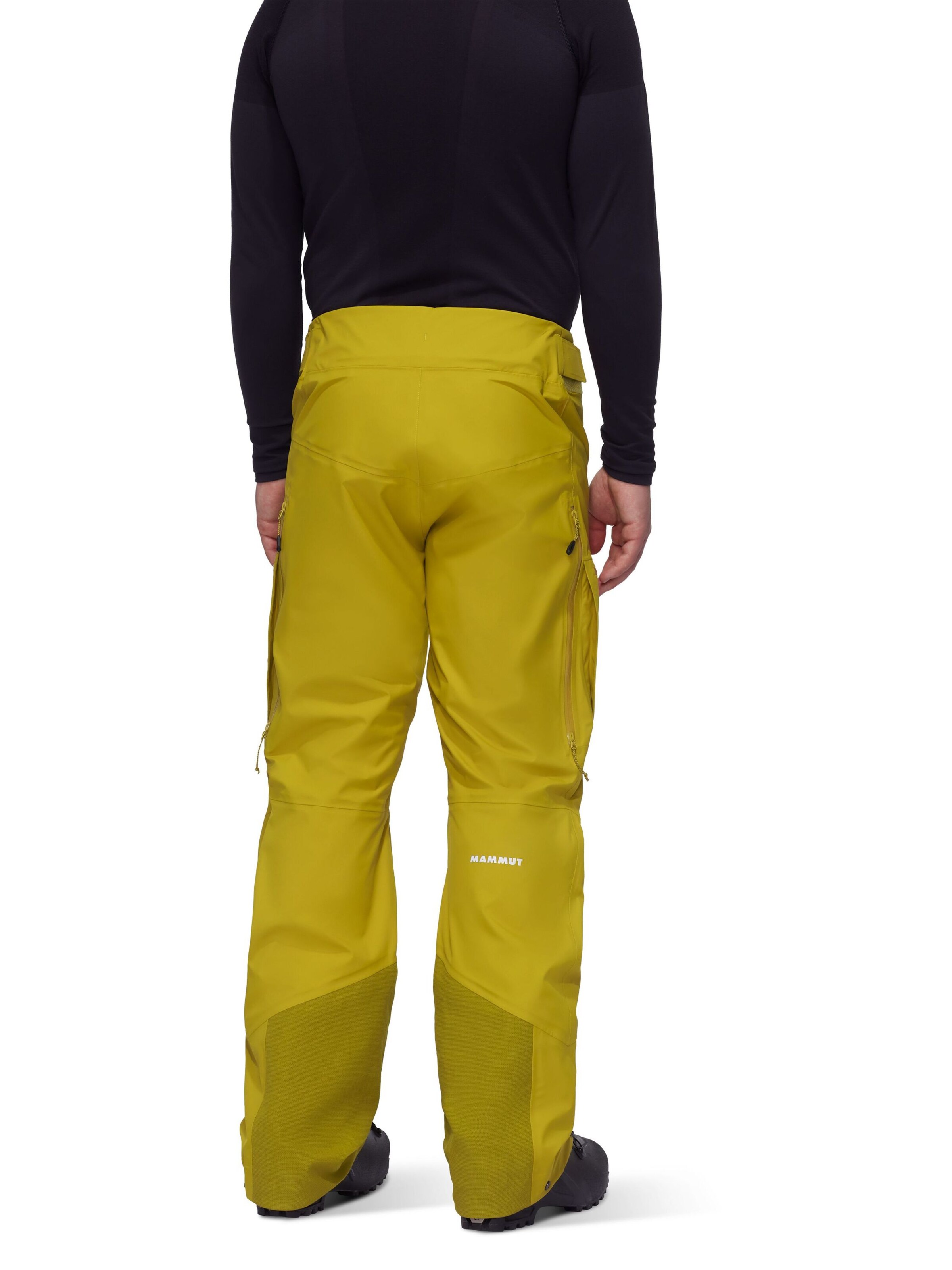 MAMMUT Regular Outdoor Pants in Yellow: front