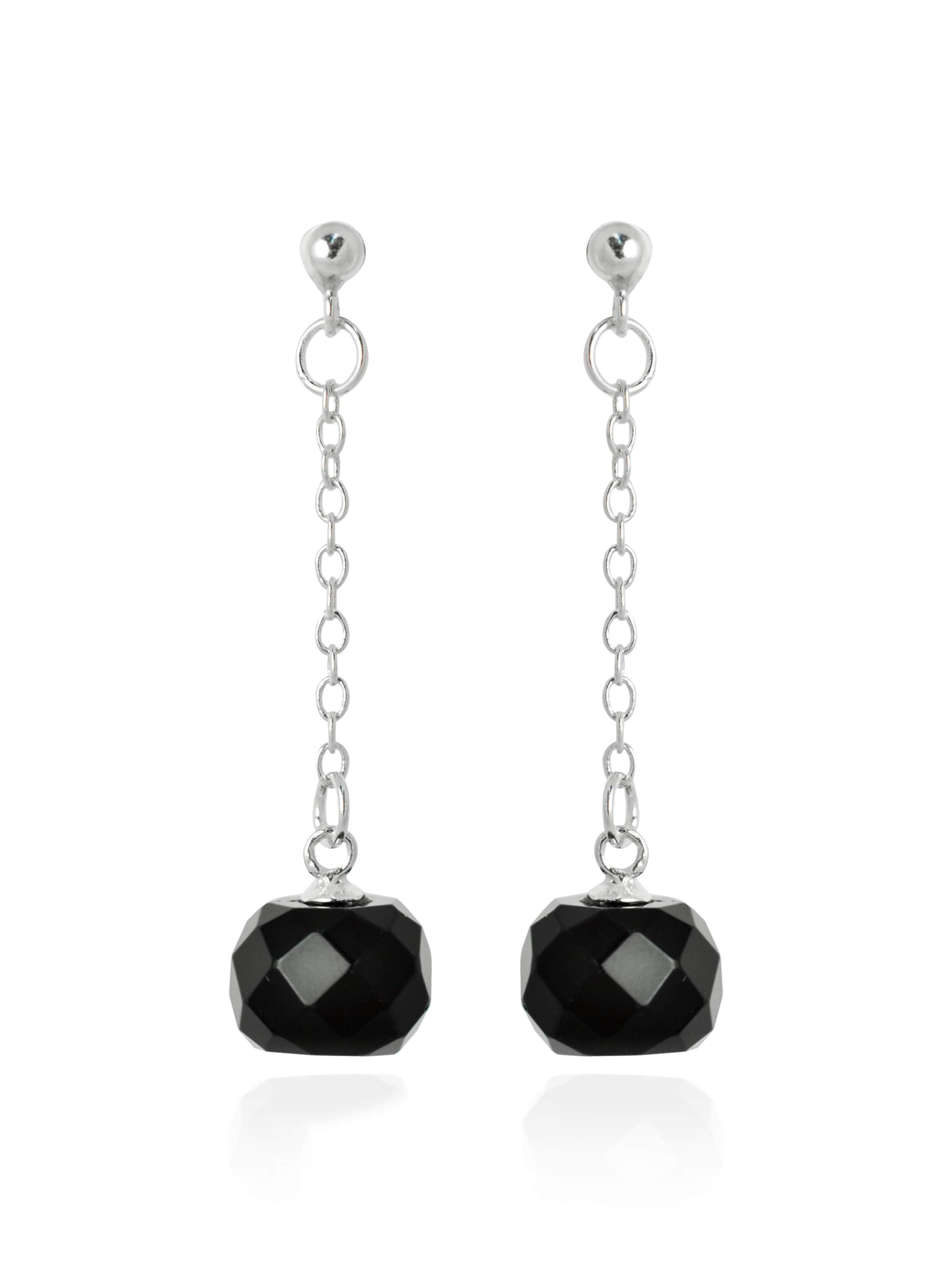 Luxenter - Pendientes 'Kiarik' en negro: frente