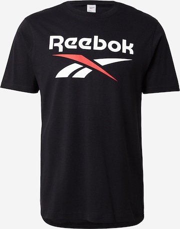 juoda Reebok Sportiniai marškinėliai 'BRUNO': priekis