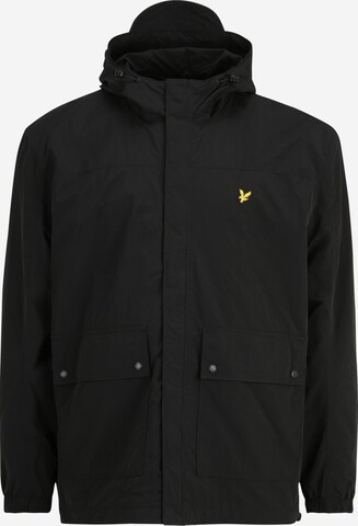 Lyle & Scott Big&Tall Přechodná bunda – černá: přední strana