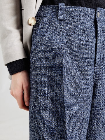 BOSS Wide leg Παντελόνι πλισέ 'C_Tanjura4' σε μπλε