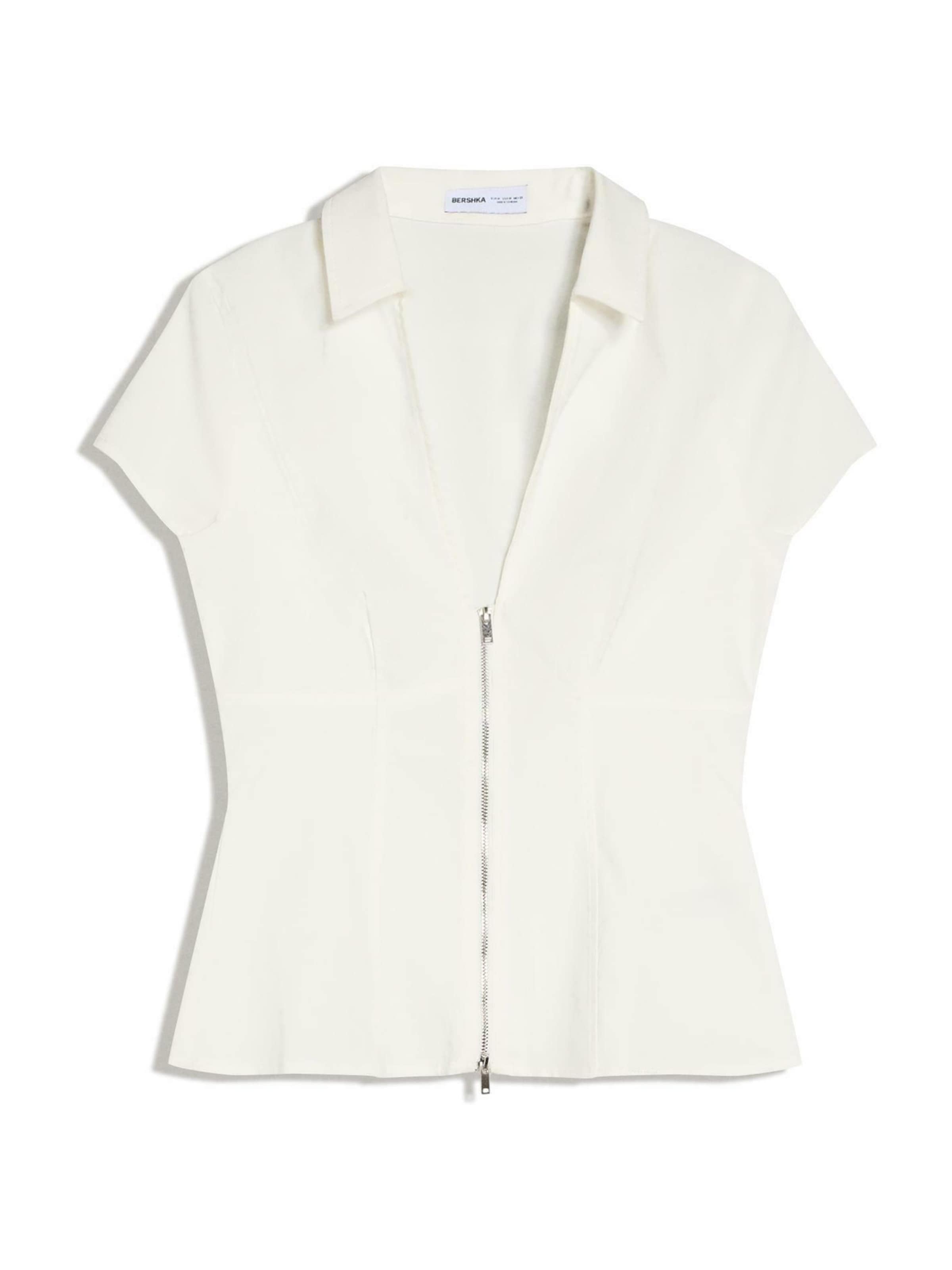 Bluză de la Bershka pe alb: față