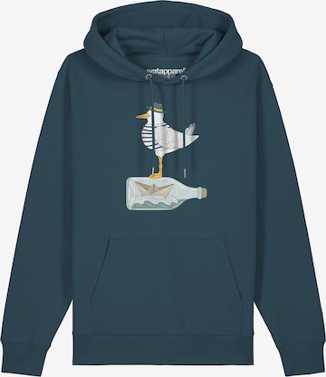 Watapparel Sweatshirt ' Möwe mit Hut ' in Blauw: voorkant