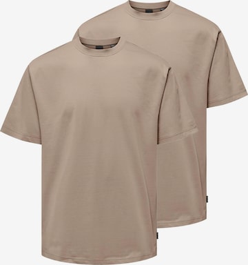 Only & Sons Shirt 'Onsfred' in Grijs: voorkant