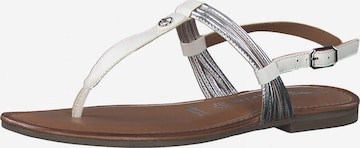 TAMARIS T-Bar Sandals in White: front
