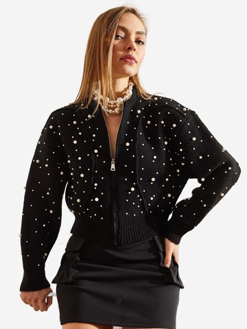 Cardigan 'Strickjacken' Bianco Lucci en noir
