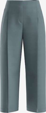 BOSS Wide leg Pleat-Front Pants 'Tulotta' in Blue: front