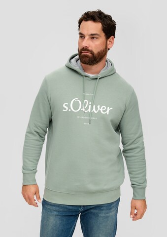 s.Oliver Men Big Sizes Sweatshirt in Green: front