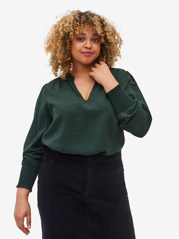 Zizzi Blouse 'XCLARU' in Green: front