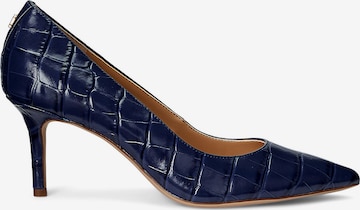 Lauren Ralph Lauren - Zapatos con plataforma 'LANETTE' en azul: frente