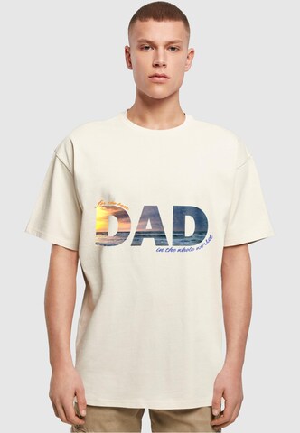 Merchcode Shirt 'For The Best Dad' in Beige: Vorderseite