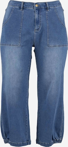 GOZZIP Wide Leg Jeans 'Clara' in Blau: predná strana