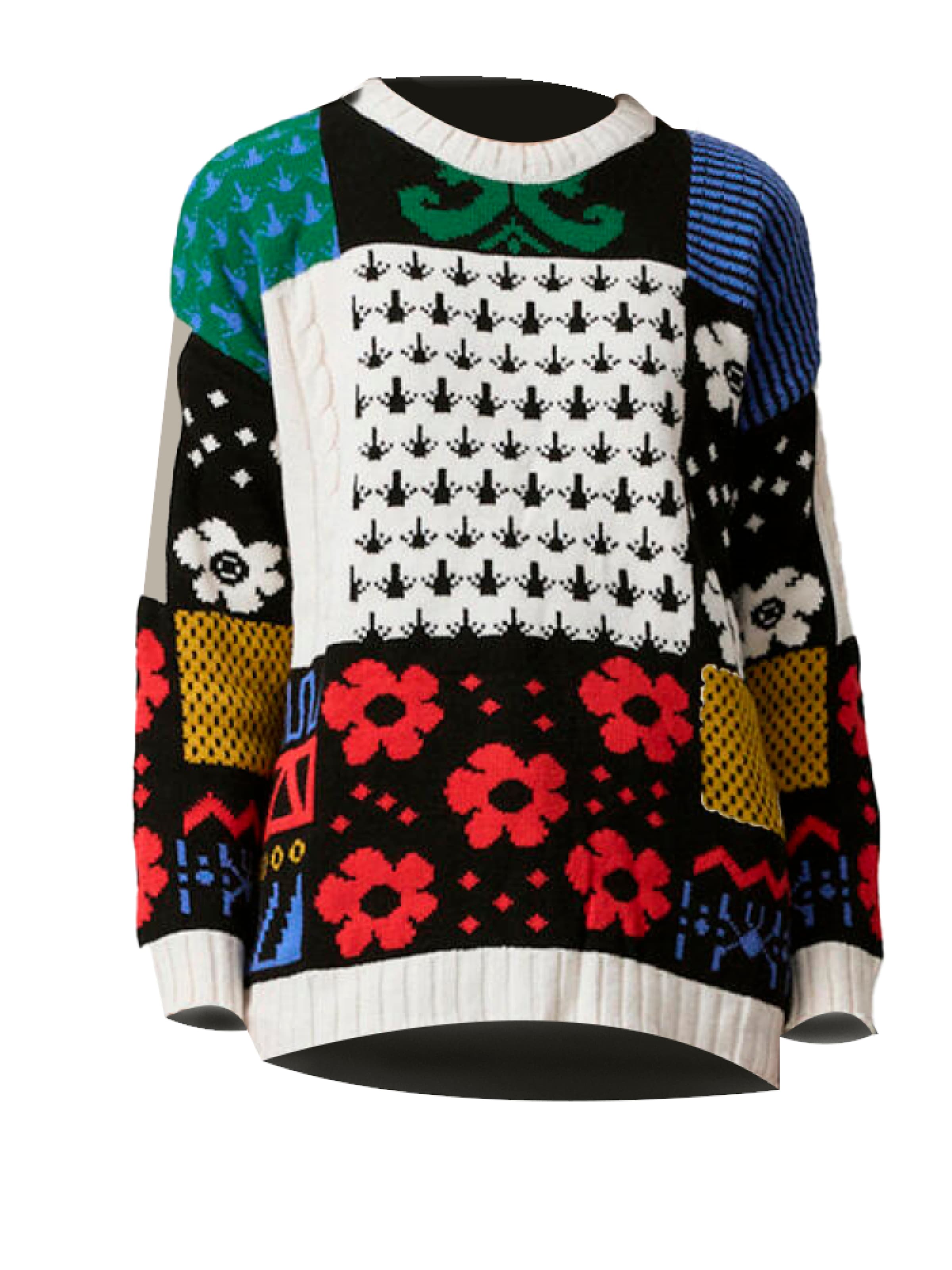 Pull-over Touche Prive en mélange de couleurs : devant