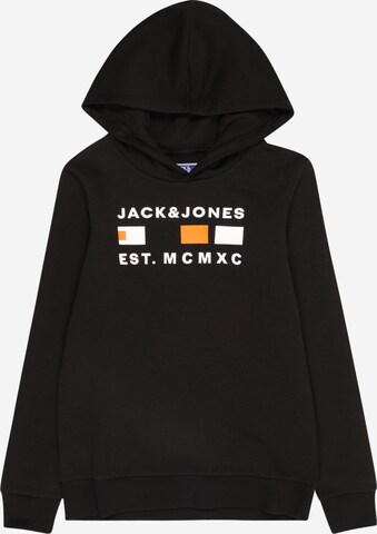 Jack & Jones Junior Μπλούζα φούτερ 'FREDDIE' σε μαύρο: μπροστά