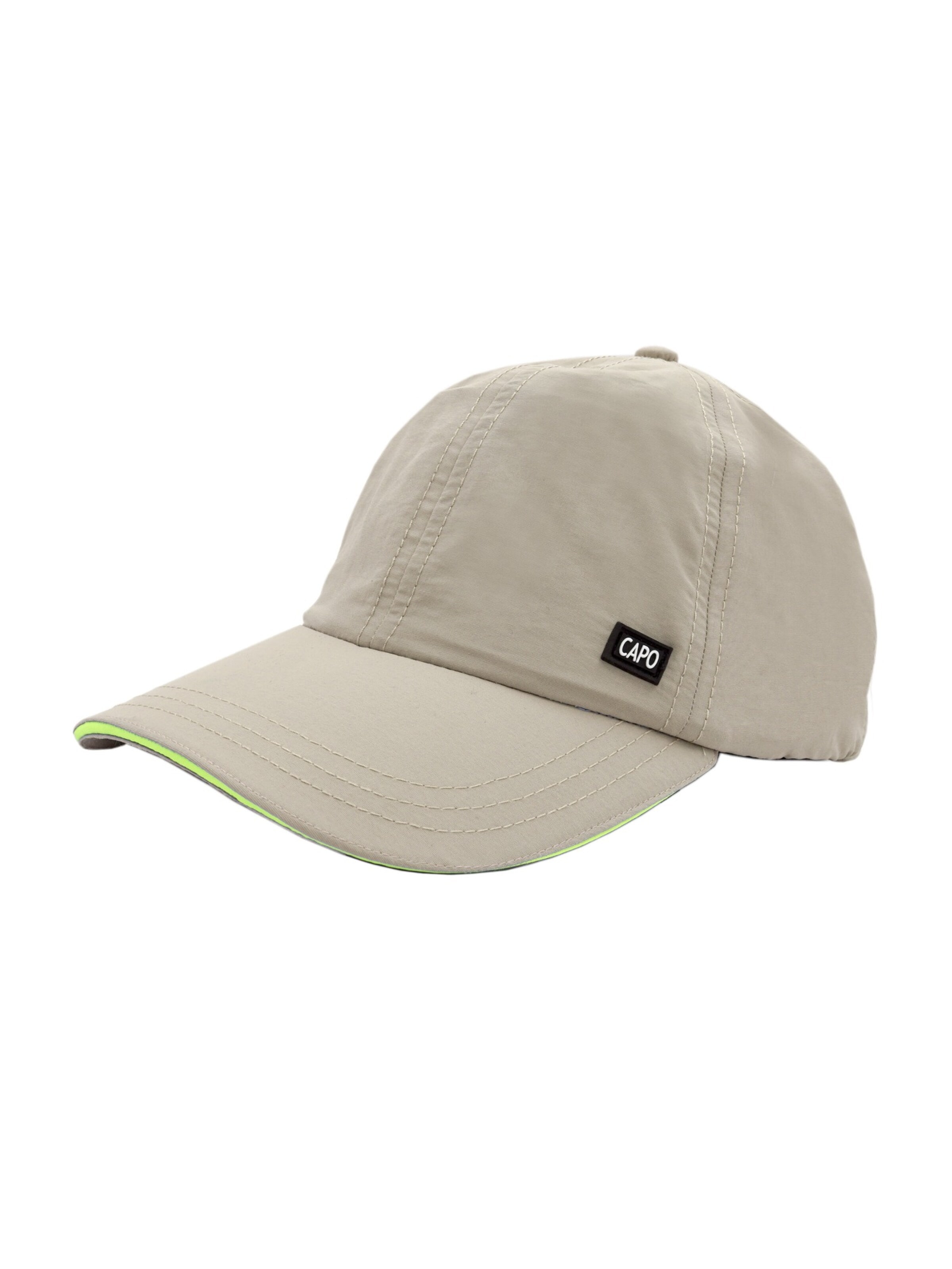 CAPO Cap 'Basic Baseballcap, Neon UV 50' in Beige: front