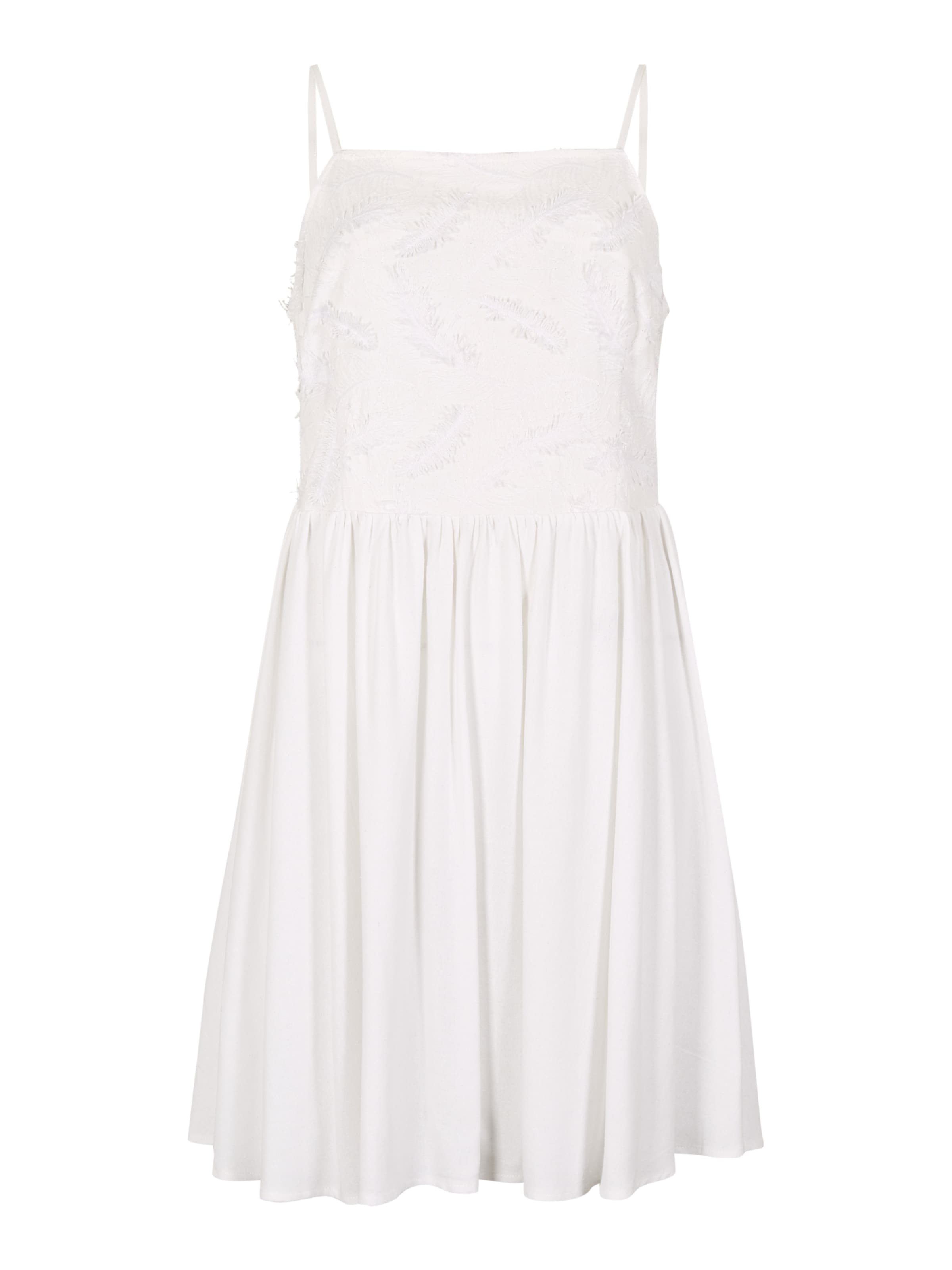 Apricot Eyelash Embroidered Cami Mini Dress in Weiß: Vorderseite