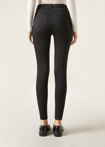 CALZEDONIA Skinny Jeans in Schwarz