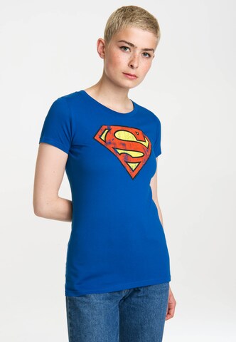 LOGOSHIRT T-Shirt 'Superman' in Blau: predná strana